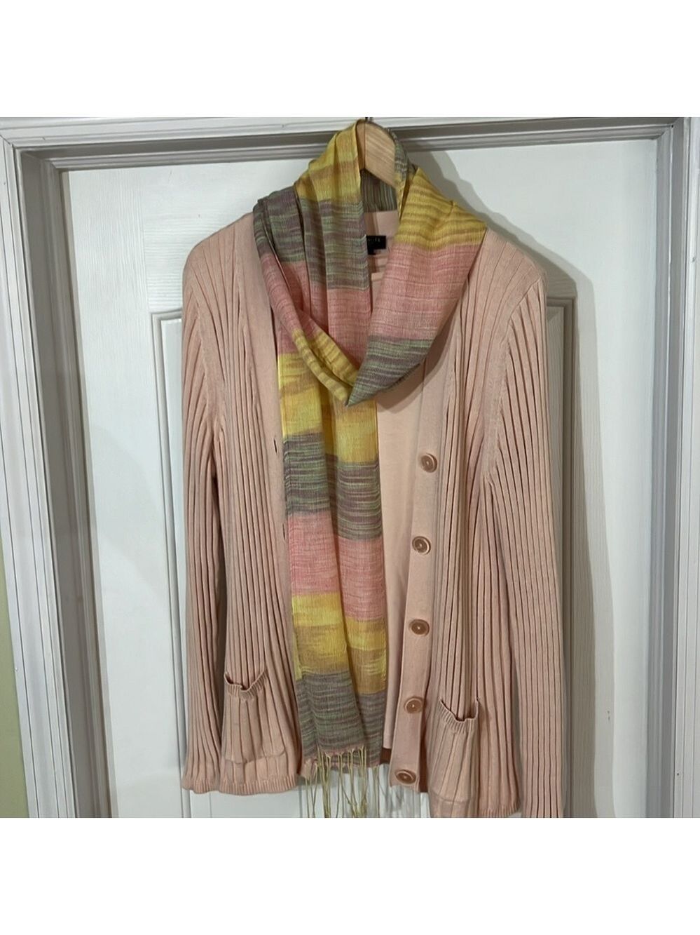 Talbots sweater ensemble. 3 pieces. Size XL petite. Blush pink